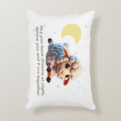 Baby Pillow with cute sheep and lullaby アクセントクッション (正面(垂直))