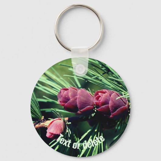 Baby Pine Cones Nature Personalized キーホルダー (裏面)