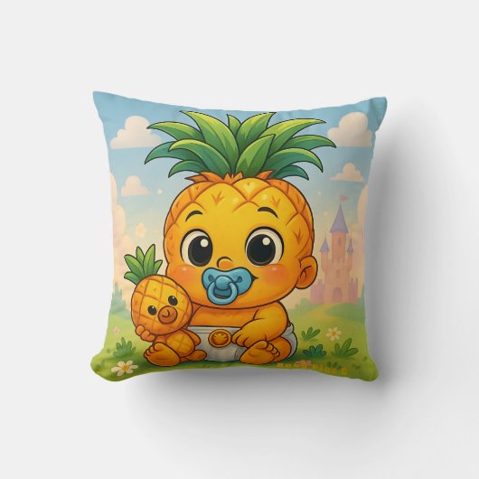 Baby Pine O — The Cutest Pineapple in the Empire! クッション (正面)