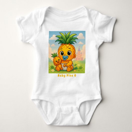 Baby Pine O — The Cutest Pineapple in the Empire! ベビーボディスーツ (正面)