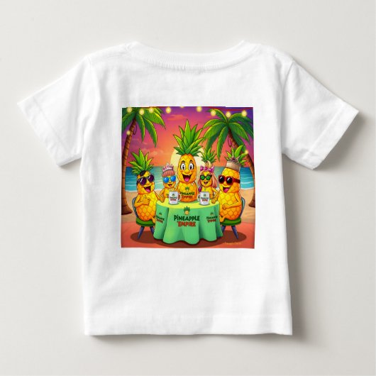 Baby Pine O — The Cutest Pineapple in the Empire! ベビーTシャツ (裏面)