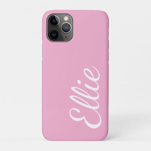 Baby Pink Bliss | Custom Name Cursive Script Case-Mate iPhoneケース (裏)