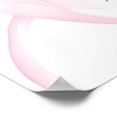 Baby Pink Bow Girl Baptism Welcome Poster ポスター (角)