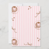 Baby Pink Coffee Baby Shower Invitation 招待状 (裏面)