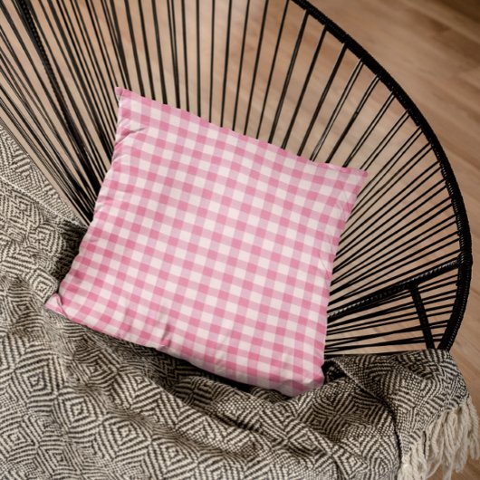 Baby Pink Gingham クッション