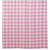 Baby Pink Gingham シャワーカーテン (正面)