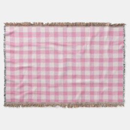 Baby Pink Gingham スローブランケット