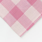 Baby Pink Gingham フリースブランケット (角)