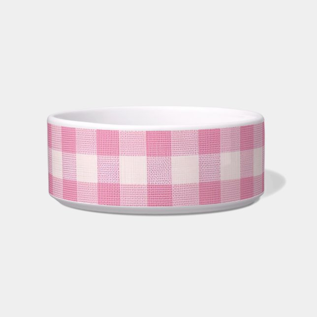 Baby Pink Gingham ボウル (正面)