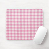 Baby Pink Gingham マウスパッド (マウス)