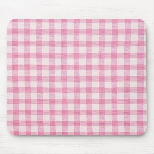 Baby Pink Gingham マウスパッド (正面)
