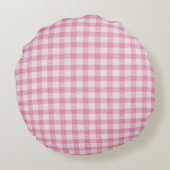 Baby Pink Gingham ラウンドクッション (裏面)