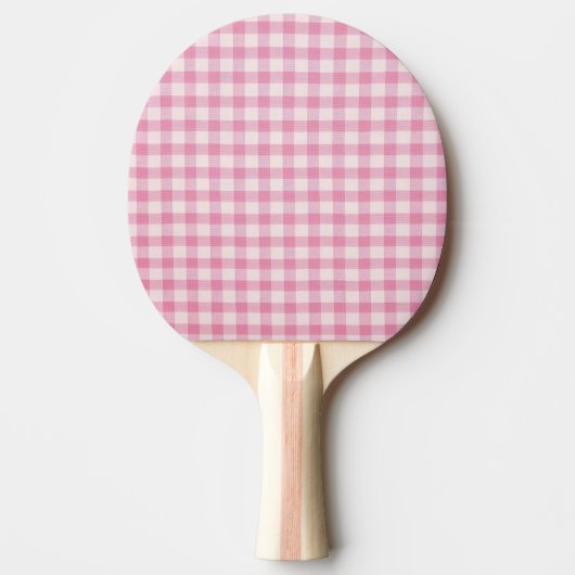 Baby Pink Gingham 卓球ラケット (正面)