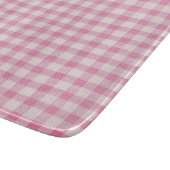 Baby Pink Gingham Pattern カッティングボード (角)