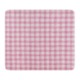 Baby Pink Gingham Pattern カッティングボード
