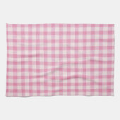 Baby Pink Gingham Pattern キッチンタオル (横)