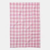 Baby Pink Gingham Pattern キッチンタオル (縦)
