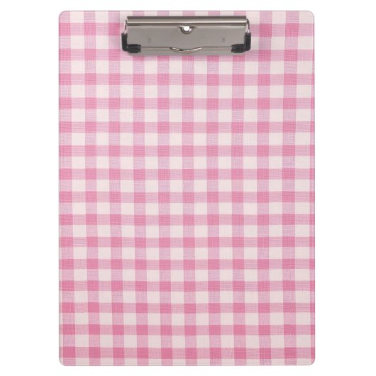 Baby Pink Gingham Pattern クリップボード (正面)