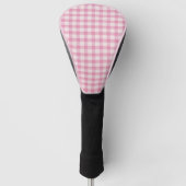 Baby Pink Gingham Pattern ゴルフヘッドカバー (正面)