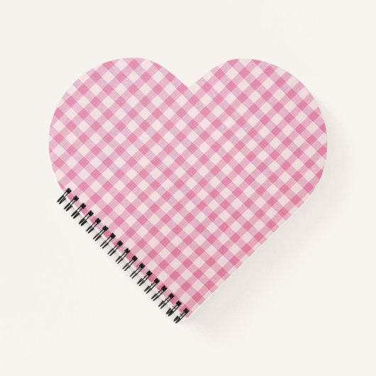 Baby Pink Gingham Pattern ノートブック (正面)