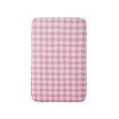 Baby Pink Gingham Pattern バスマット (正面縦)