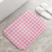 Baby Pink Gingham Pattern バスマット