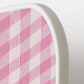 Baby Pink Gingham Pattern ピックルボールラケット (左詳細)