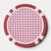 Baby Pink Gingham Pattern ポーカーチップ (裏面)