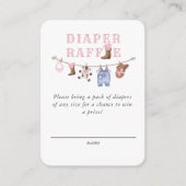 Baby Pink Little Cowgirl Diaper Raffle  エンクロージャーカード (正面)