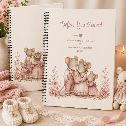 Baby Pink Mouse Family 妊娠日記 | ノートブック