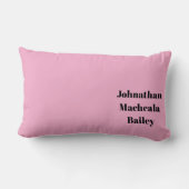 Baby Pink Throw Pillow ランバークッション (裏面)