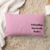 Baby Pink Throw Pillow ランバークッション (ブランケット)