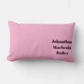 Baby Pink Throw Pillow ランバークッション (正面)