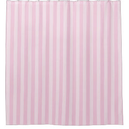 Baby Pink Vertical Stripes Shower Curtain シャワーカーテン