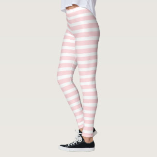 Baby Pink & White Stripe Leggings レギンス