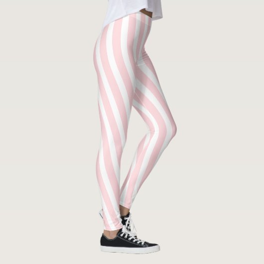 Baby Pink & White Stripe Leggings レギンス (右)