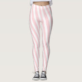 Baby Pink & White Stripe Leggings レギンス (正面)