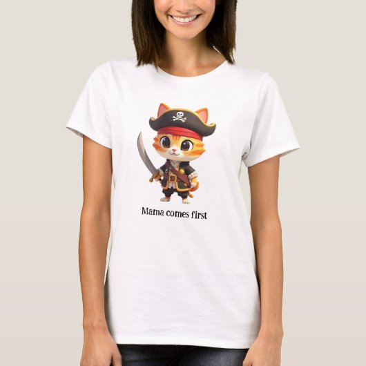 Baby Pirate Cat T-Shirt Tシャツ (正面)