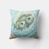 Baby Pisces Zodiac Nursery Kids クッション (裏面)