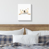 Baby Polar Bear In the Snow Nursery art canvas キャンバスプリント (インサイチュ (寝室))