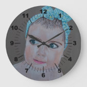 Baby Portrait Painting by Alfred Fox ラージ壁時計 (正面)