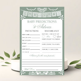 Baby Predictions and Advice Fiesta Baby Shower