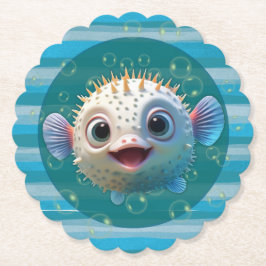 Baby Pufferfish Paper Coasters ペーパーコースター
