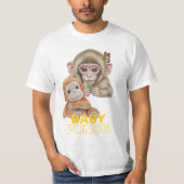 Baby Punch Cute Monkey with Plush Toy Tシャツ (正面)