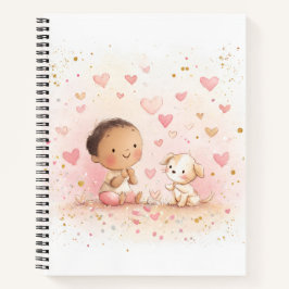 Baby & Puppy Valentine’s Notebook ノートブック