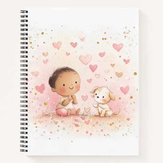 Baby & Puppy Valentine’s Notebook ノートブック (正面)
