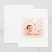 Baby & Puppy Valentine’s Postcard | Watercolor サンキューカード (正面/裏面)