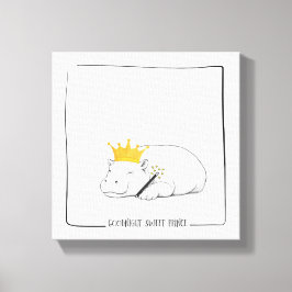 Baby Pygmy Hippo-Goodnight Sweet Prince キャンバスプリント