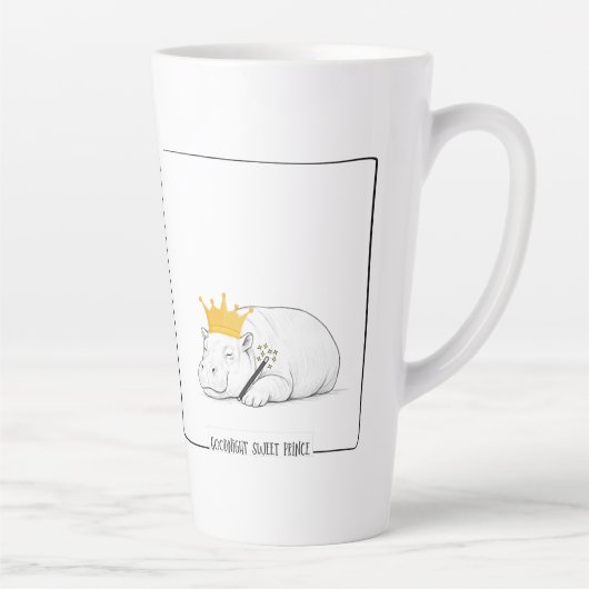 Baby Pygmy Hippo - Goodnight Sweet Prince Mug カフェラテマグ (右)