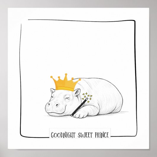 Baby Pygmy Hippo - Goodnight Sweet Prince Poster ポスター (正面)